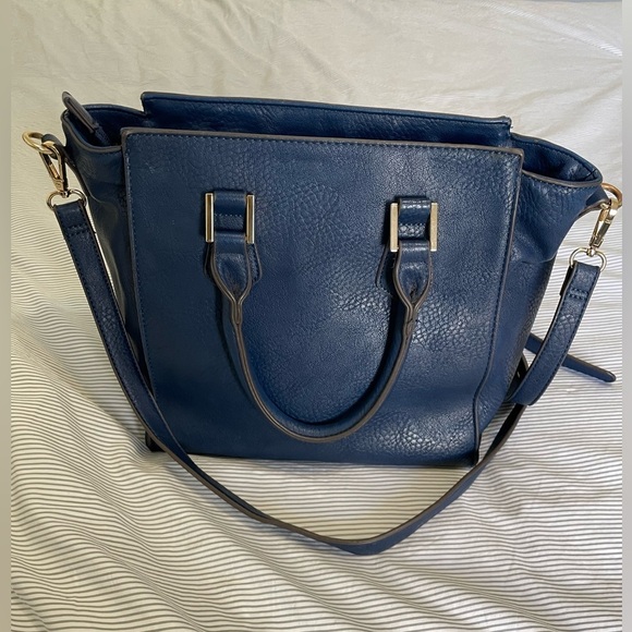 Charming Charlie Dark Blue/Navy Handbag/Crossbody Purse Vegan Leather - Picture 2 of 8